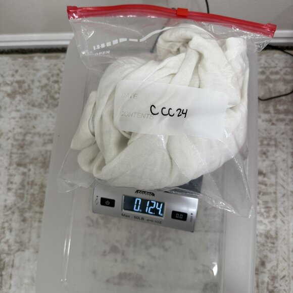 Paper Lace Shirt Womens Small White Linen Button Front Long Sleeve Ruffle Top - Picture 12 of 12